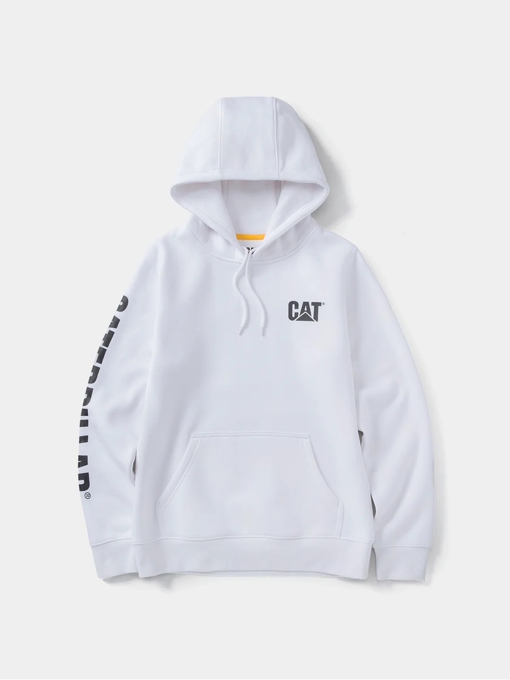 CAT White Logo Pullover Hoodie